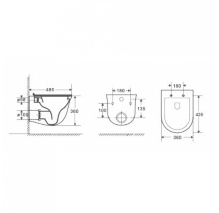 Комплект Weltwasser AMBERG 350 ST + TELBACH 004 GL-WT + AMBERG RD-BL  10000006587 - 5