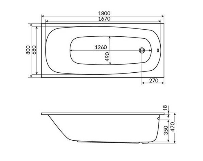 Ванна акриловая WHITECROSS Layla Slim Line 180x80 с гидромассажем белый - золото 0122.180080.100.LINE.GL - 8