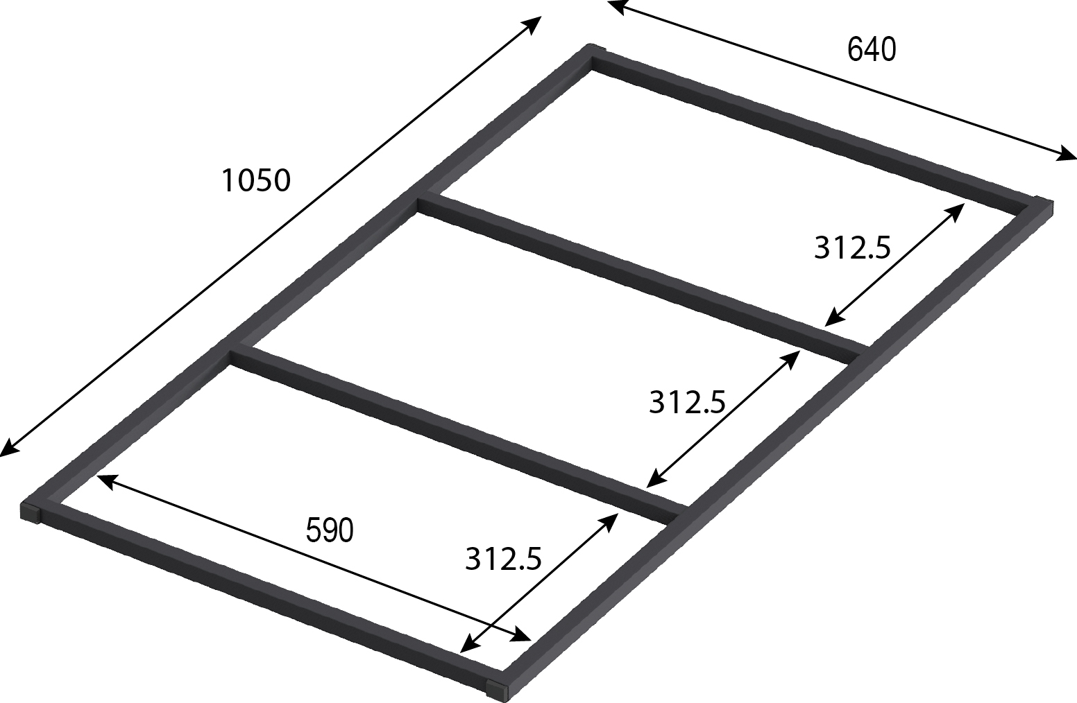 Ножки для душевого поддона Good Door Essentia 120x70 КП00016 - 1