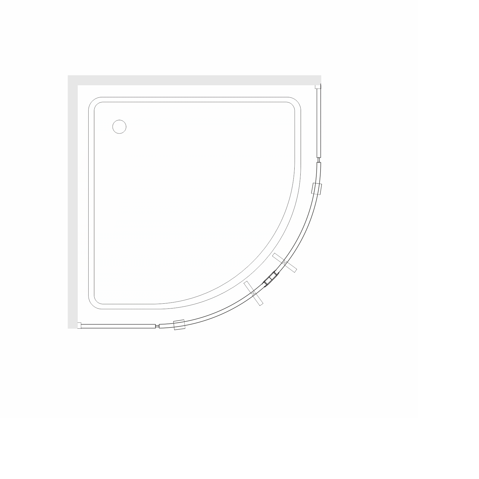 Душевой уголок RGW Stilvoll 06325300-14 100x100x200 профиль черный - 1