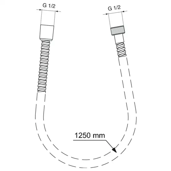 Душевой шланг Ideal Standard IdealRain 125 хром BF125AA - 3