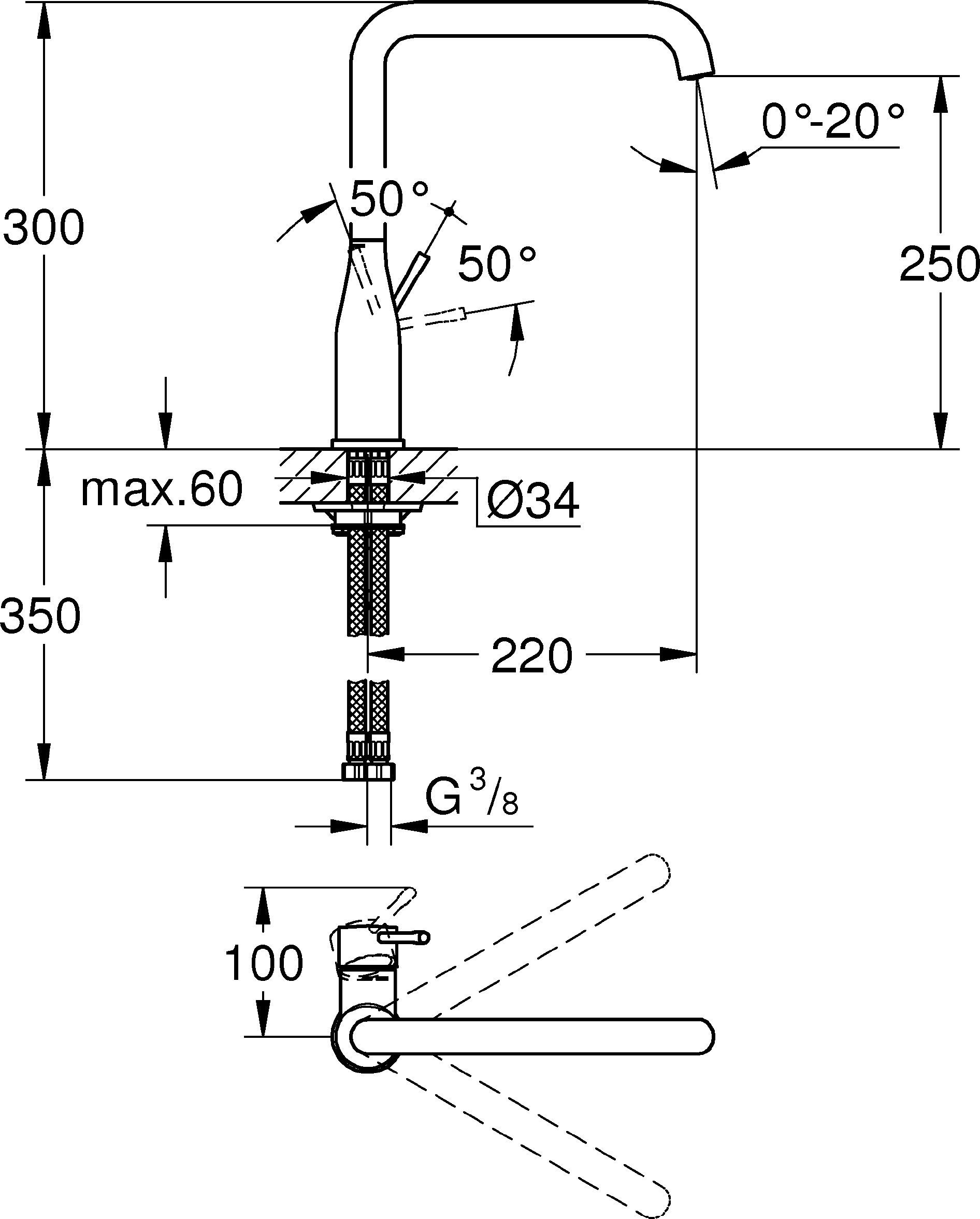 Смеситель Grohe Essence 30269000 для кухонной мойки - 4