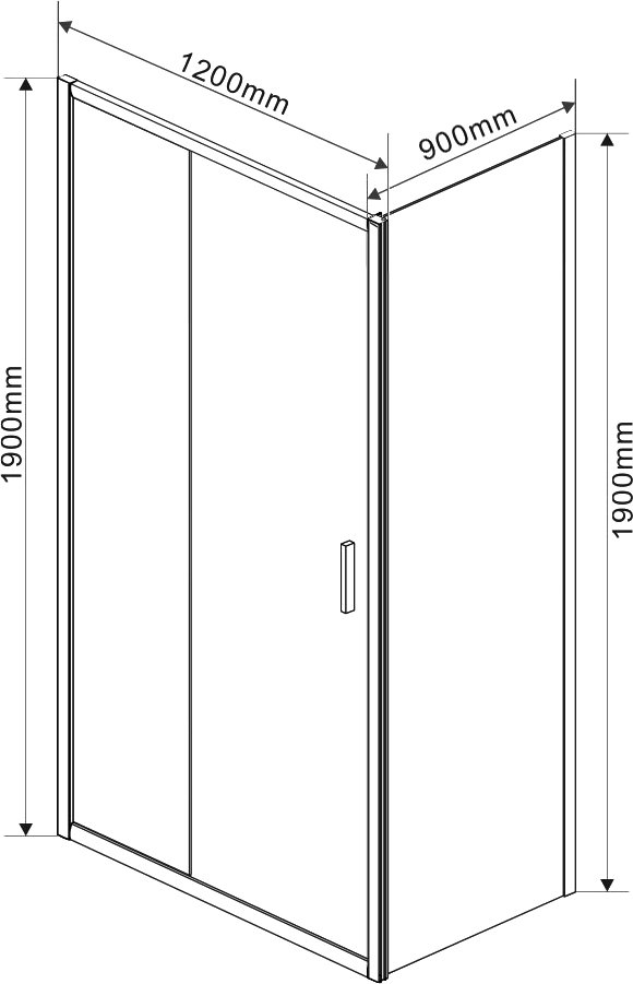 Душевой уголок Vincea Garda VSR-1G9012CGB 120x90 см, профиль чёрный, стекло тонированное - 3