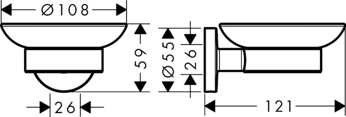 Мыльница Hansgrohe Logis Universal 41715000 - 1