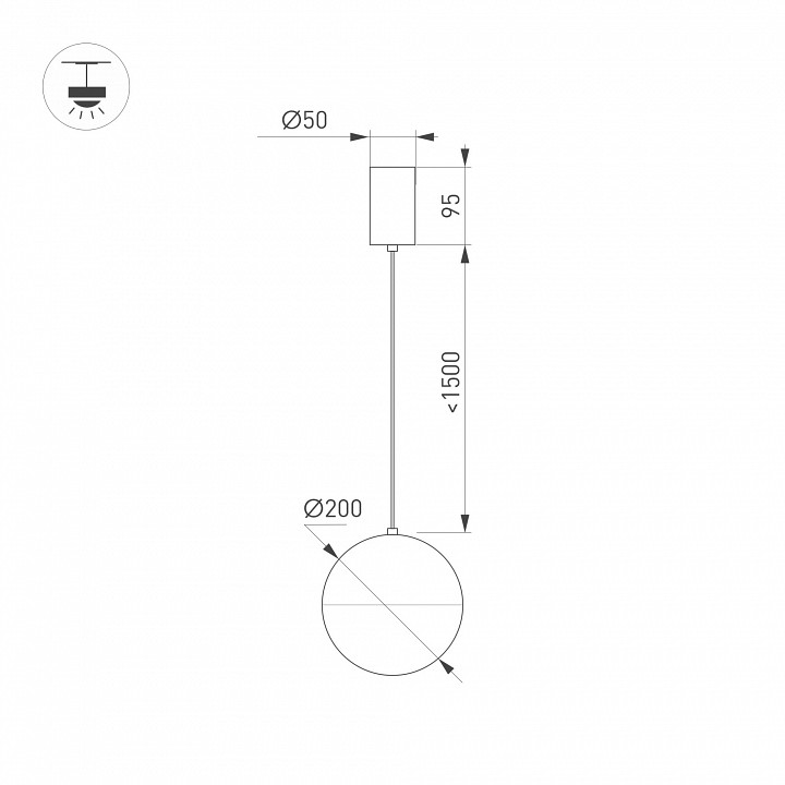 Подвесной светодиодный светильник Arlight SP-Emisfero-R200-16W Warm3000 035996 - 2