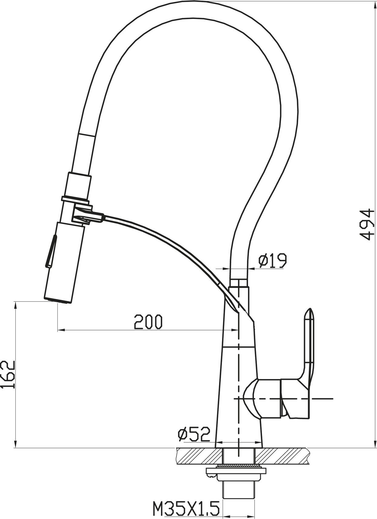 Смеситель BelBagno Nova BB LAM36 IN для кухонной мойки BB-LAM36-IN - 3