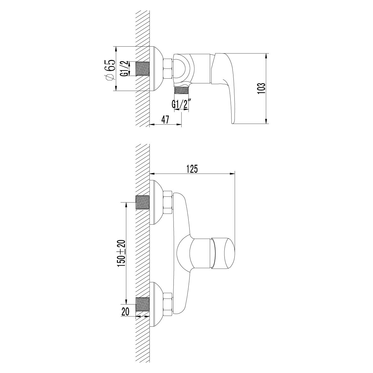 Смеситель для душа Lemark Pramen хром  LM3303C - 1