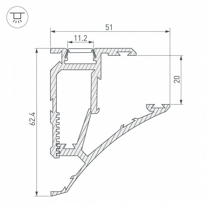 Профиль накладной Arlight Shelf-620 23788 - 3