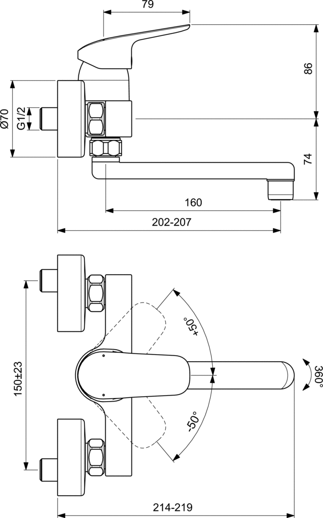 Смеситель для раковины Ideal Standard Ceraflex хром B1717AA - 1