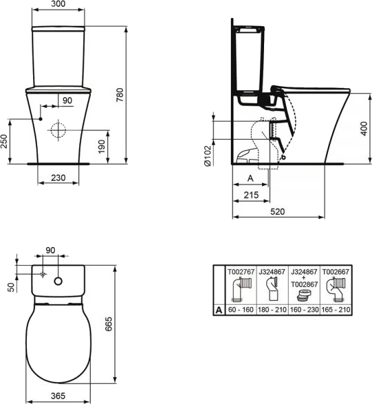 Унитаз-компакт Ideal Standard Connect Air AquaBlade с микролифтом - 4