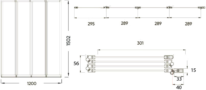 Шторка на ванну Veconi Palau PL-74R 120 см PL74R-120-01-19C4 - 4