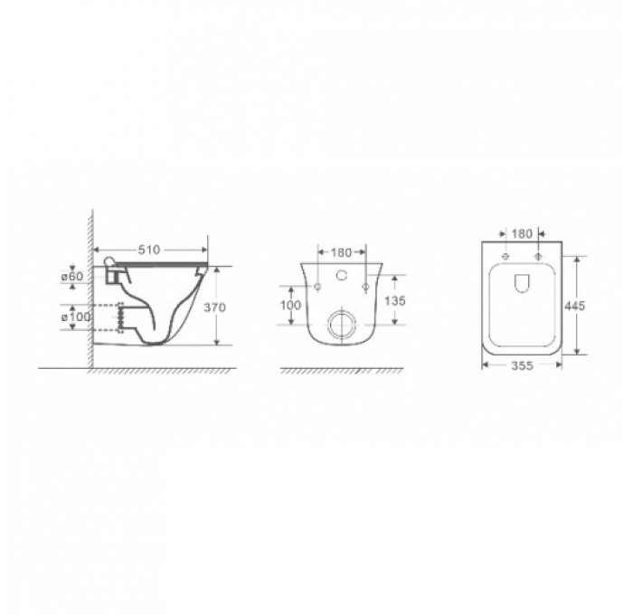 Комплект Weltwasser AMBERG 497 + ROTBACH 004 GL-WT + AMBERG RD-MT CR  10000006657 - 5