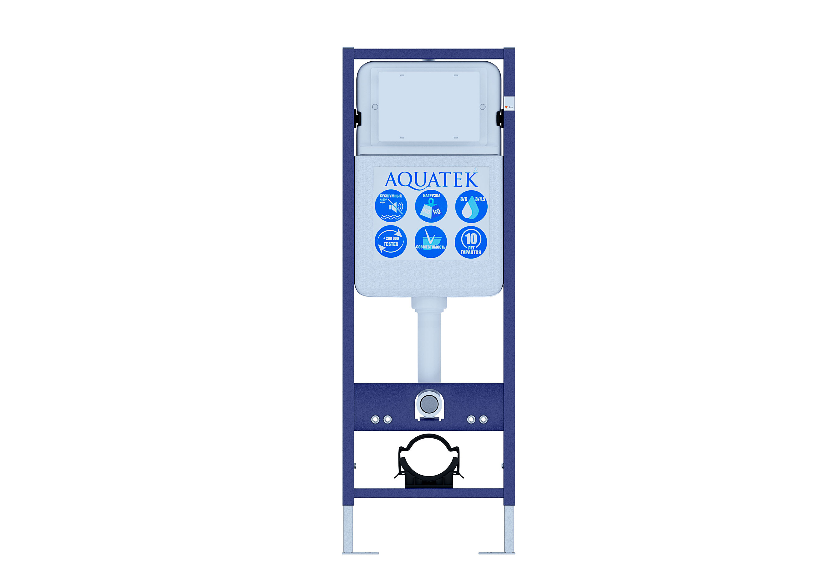 INS-0000017 Aquatek Инсталляция для подвесного унитаза узкая Aquatek Standart 37, 1130*370*150 мм, +звукоизоляционная прокладка - 0