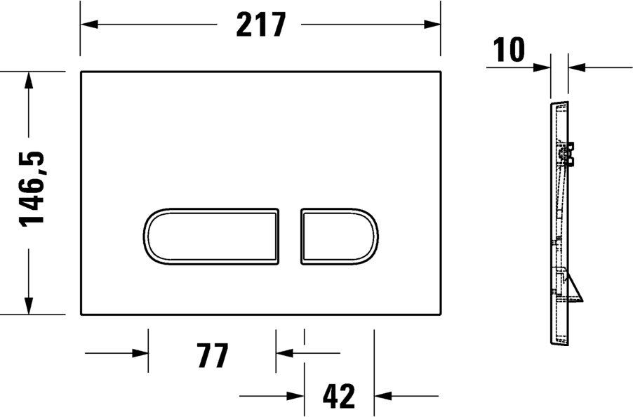 Кнопка смыва Duravit DuraSystem WD5001021000 глянцевый хром - 1