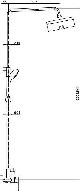 Душевая стойка Bravat Opal F9125183CP-A1-RUS - 1