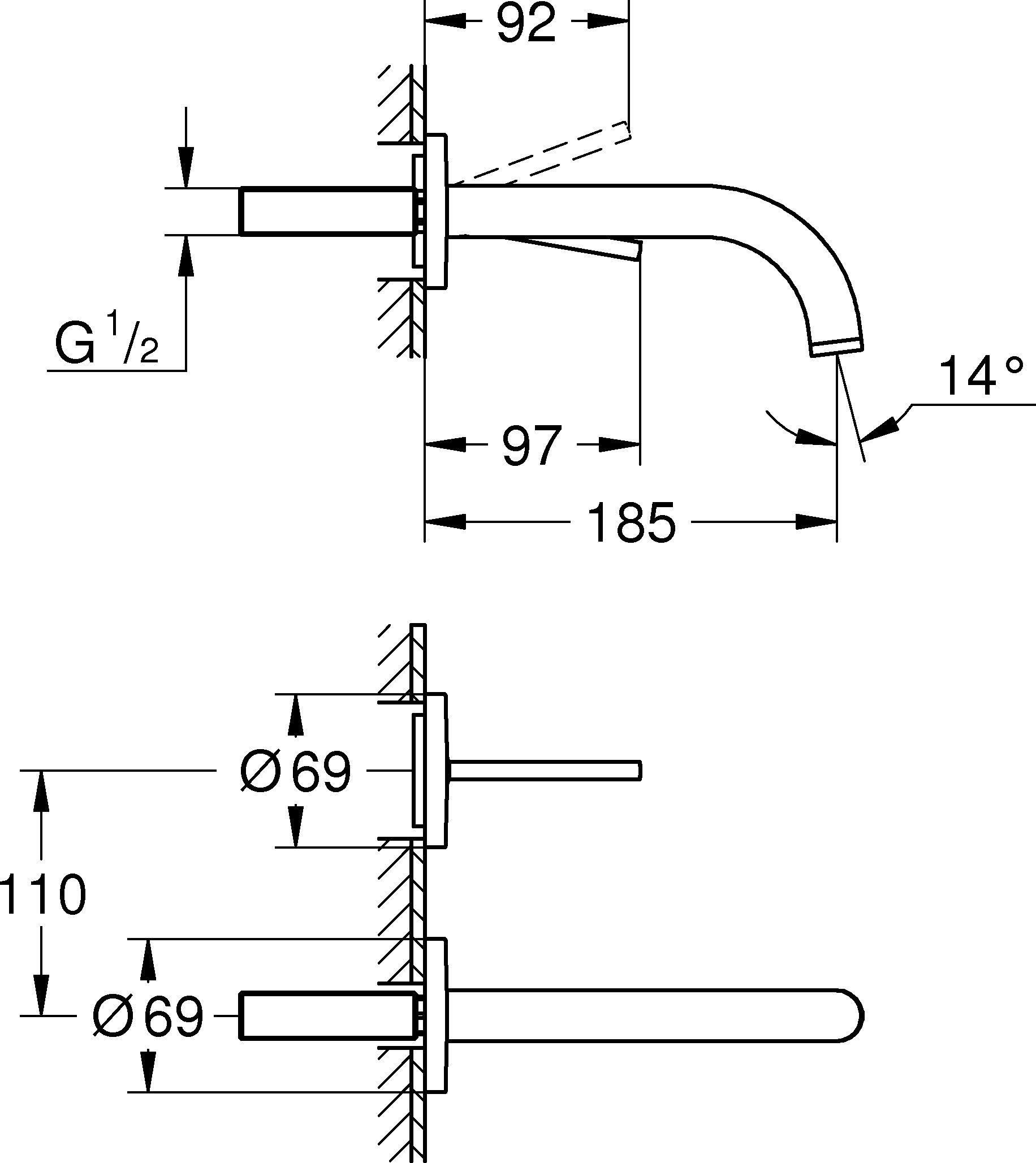 Смеситель Grohe Atrio New Joy 19287003 для раковины - 1