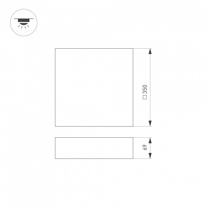 Потолочный светодиодный светильник Arlight SP-Quadro-S350x350-30W Day4000 034790 - 5