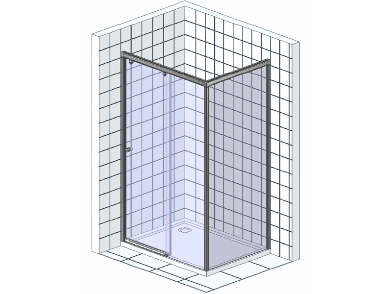 Душевой уголок Cezares Giubileo-AH-1 стекло с узором, хром GIUBILEO-AH-1-120/90-SCORREVOLE-CP-Cr - 2