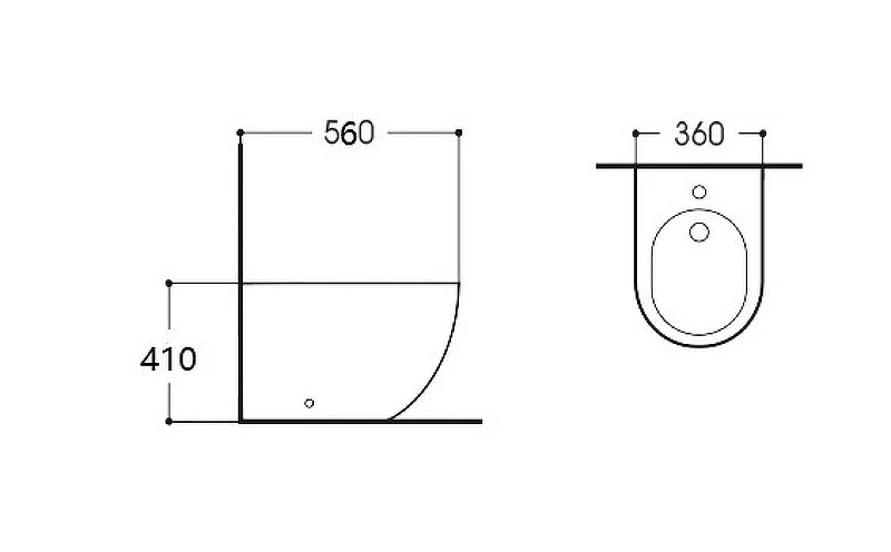 Биде напольное Aquatek Европа 56 белый  AQ1017-00 - 1