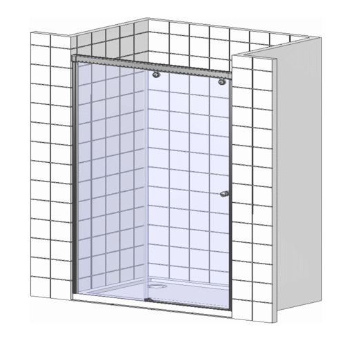 Душевая дверь в нишу Cezares Pratico BF1 135 P Cr PRATICO-BF-1-135-P-Cr - 5