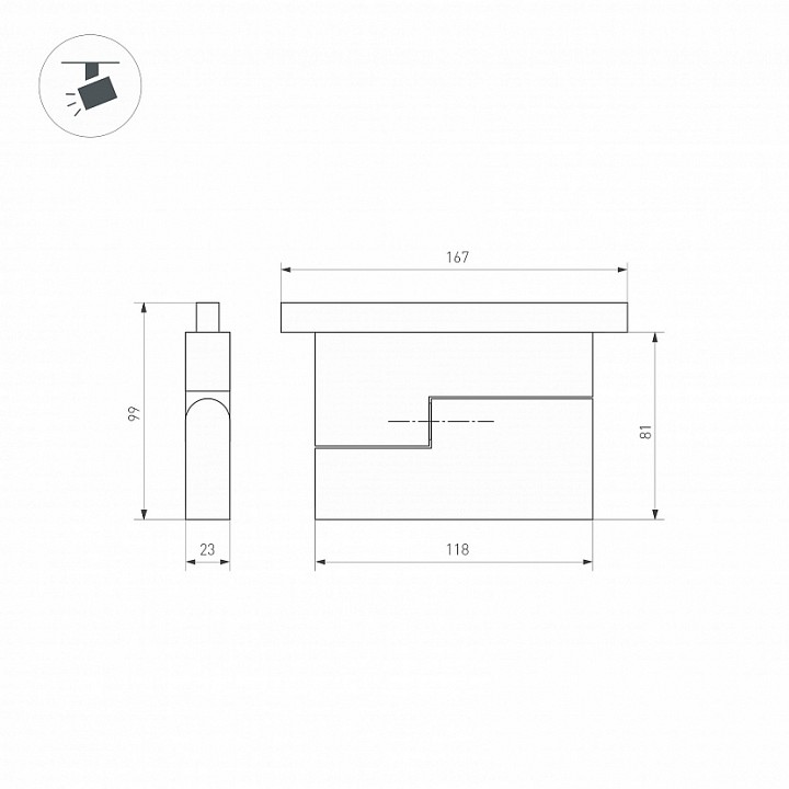 Трековый светодиодный светильник Arlight Mag-Orient-Flat-Fold-S195-6W Day4000 034657(1) - 1