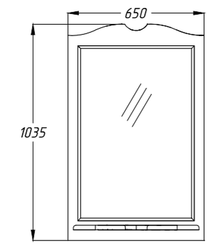 Зеркало Opadiris Брунелла 65 белое матовое 00-00005981 - 2