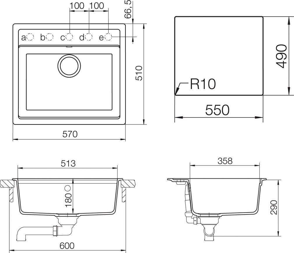 Мойка кухонная Schock Vero 60 (N-100) магнолия 700882 - 1