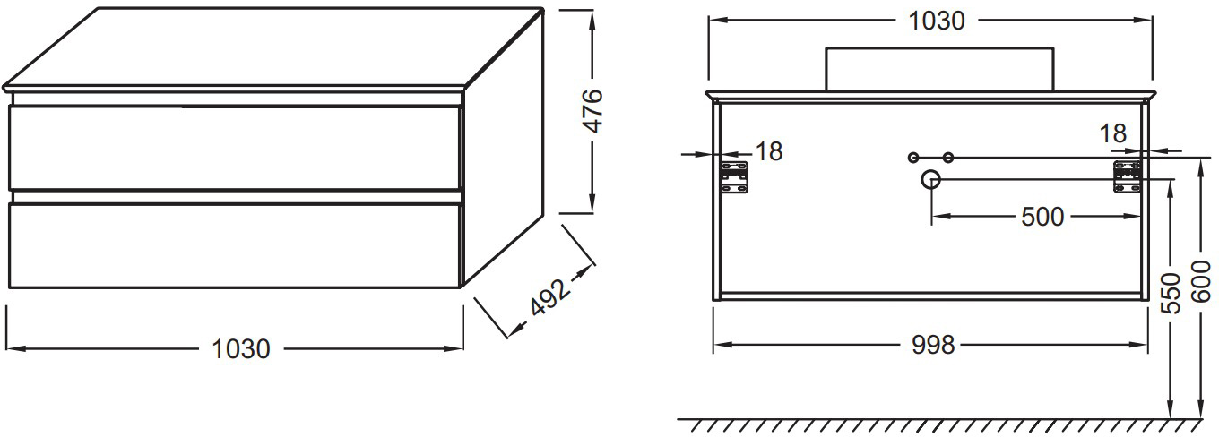 Тумба для комплекта Jacob Delafon Madeleine EB2084-J54 серая матовая - 3