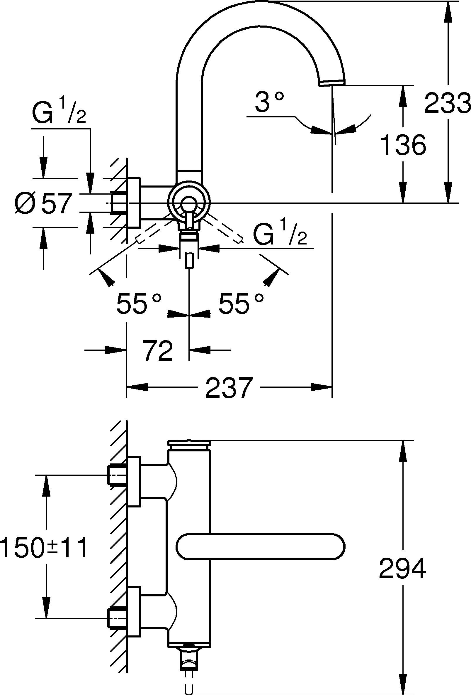 Смеситель Grohe Atrio New 32652003 для ванны с душем - 1