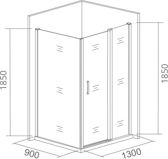 Душевой уголок Good Door Latte WTW+SP-C-WE 130x90 - 4