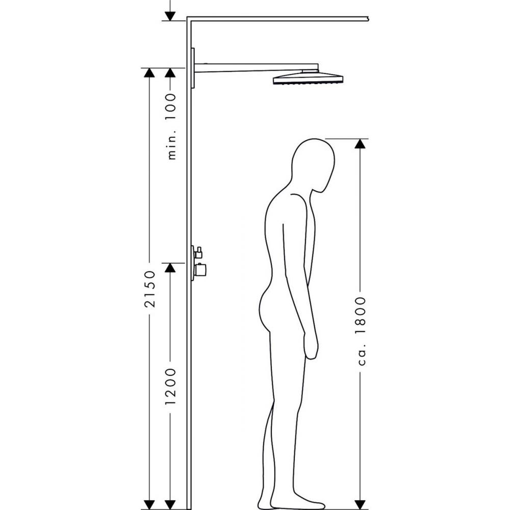 Верхний душ Hansgrohe Rainmaker Select 460 белый - хром 24003400 - 3