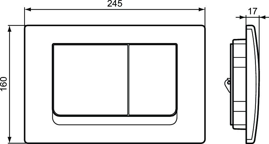 Комплект Ideal Standard Connect Air AquaBlade E212801 унитаз + инсталляция с кнопкой смыва - 15