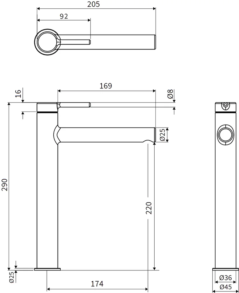 Смеситель для раковины Excellent Pi хром AREX.1202CR - 5