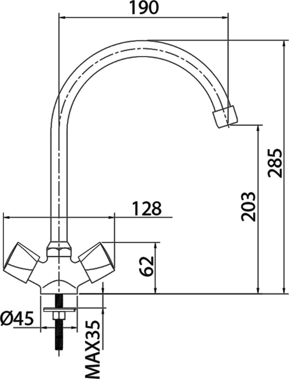 Смеситель Milardo Tring TRISB0JM05 для кухонной мойки - 2