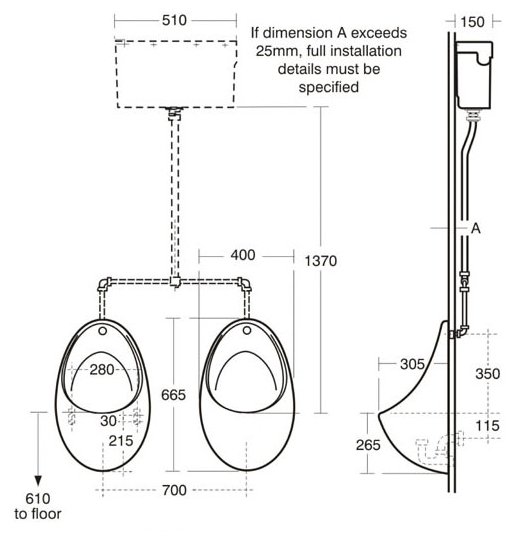 Писсуар Ideal Standard Contour  S611001 - 1