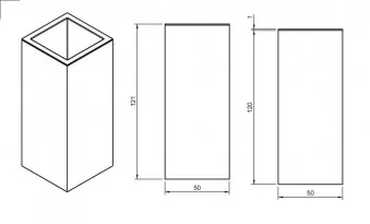 Стакан для зубных щеток Cezares Prizma хром  PRIZMA-TUMP-01 - 1