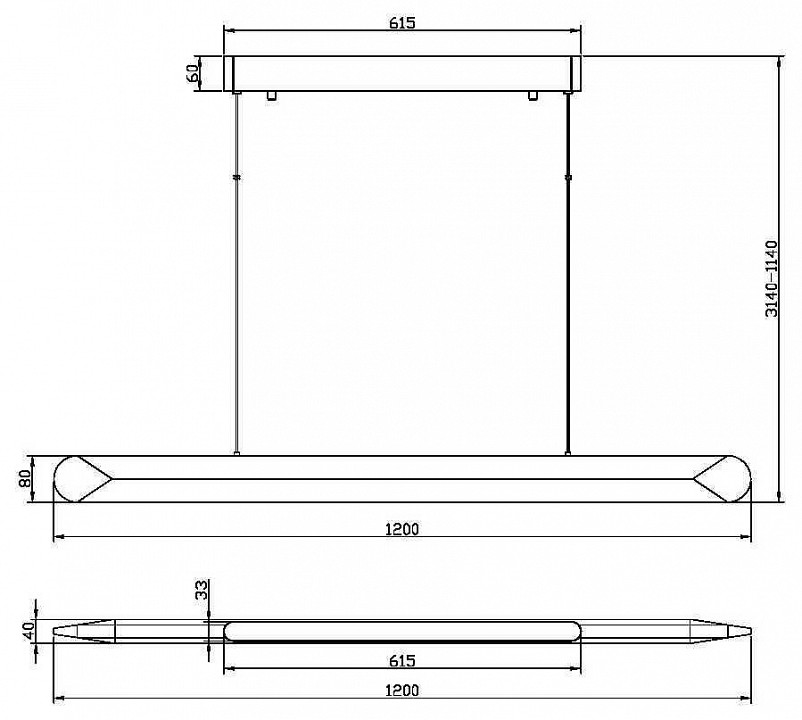 Подвесной светильник Maytoni Motion MOD276PL-L40W3K - 2