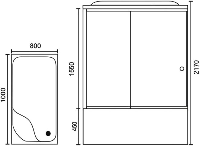 Душевая кабина Royal bath  100x80 см (RB 8100ВР3-WT L) RB8100BP3-WT-L - 5