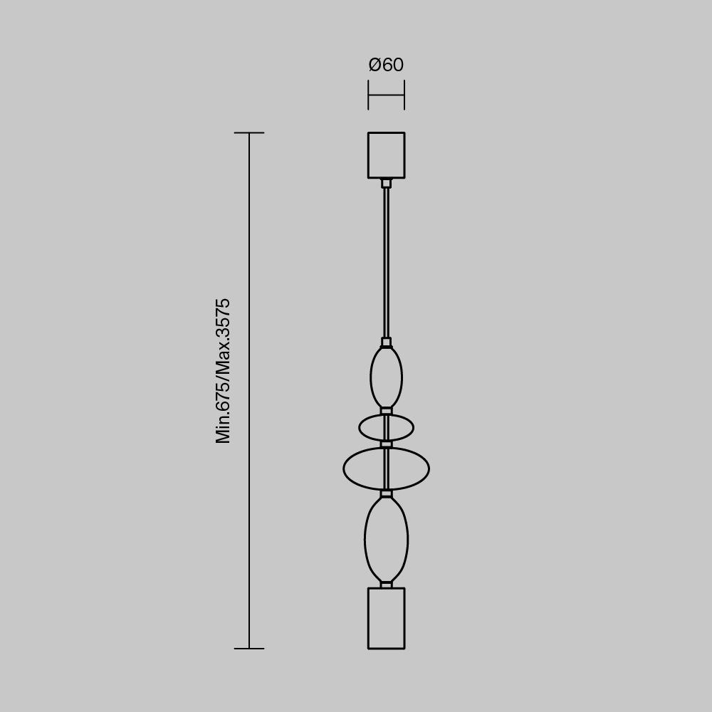Подвесной светильник Maytoni Monochrome MOD071PL-L8B3K1 - 3