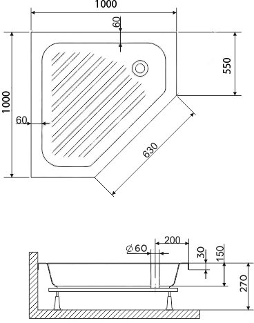 Душевой поддон Rgw  100x100 см  16180500-51 - 3