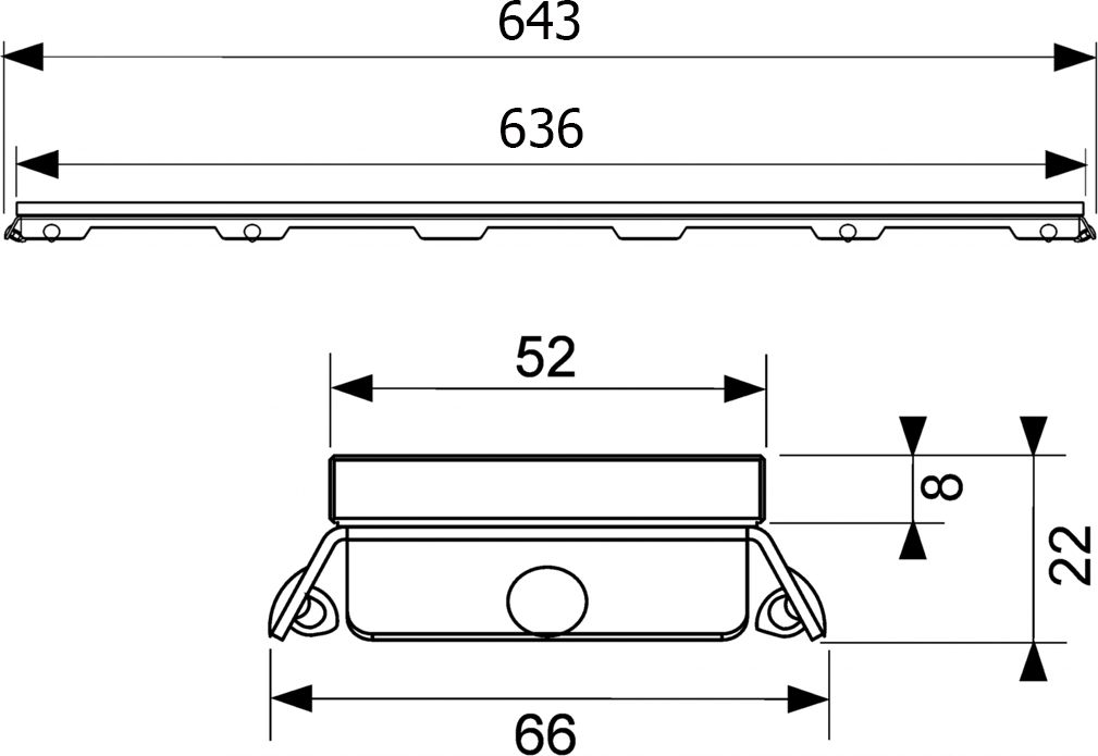 Решетка TECE TECEdrainline 6 007 92 70 см черная 600792 - 3