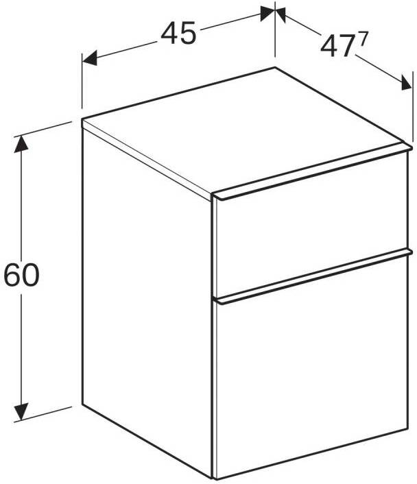 841047000 iCon Шкафчик 450x600x477 мм, светлый дуб - 1