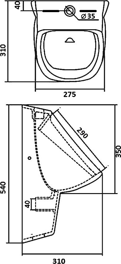 Писсуар Santek Гала подвесной WH301774 1.WH30.1.774 - 4