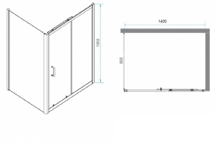 Душевой уголок RGW Passage PA-74-1B 140x90 профиль черный стекло прозрачное 4108741149-14 - 2
