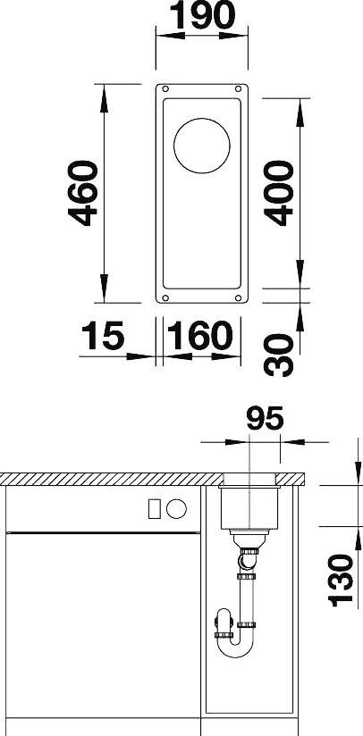 Дополнительная мойка Blanco Subline 160-U жасмин 523401 - 2