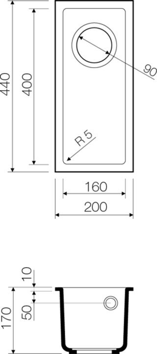 Дополнительная мойка Omoikiri Bosen 20-U-PL платина 4993227 - 2