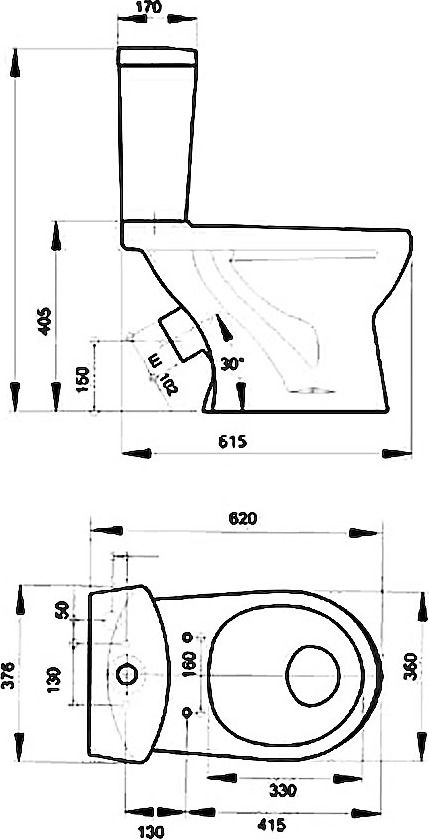 Унитаз-компакт Santeri Ультра 1.P401.3.S00.00B.F - 3