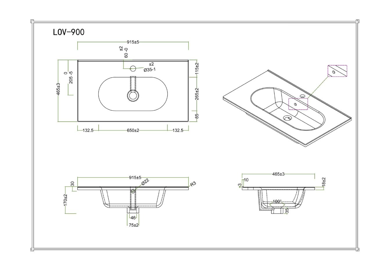Комплект мебели BelBagno Etna 90 светлое дерево у - 7