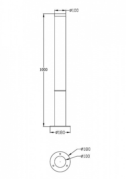 Уличный светодиодный светильник Maytoni Ginza O041FL-L30B3K - 1