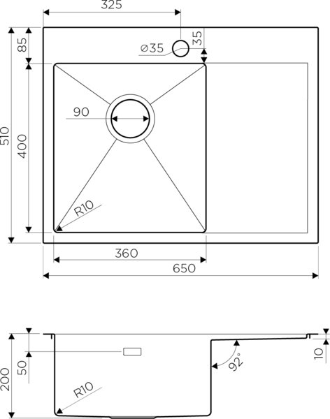 Мойка кухонная Omoikiri Akisame 65-LG-L светлое золото 4973083 - 1